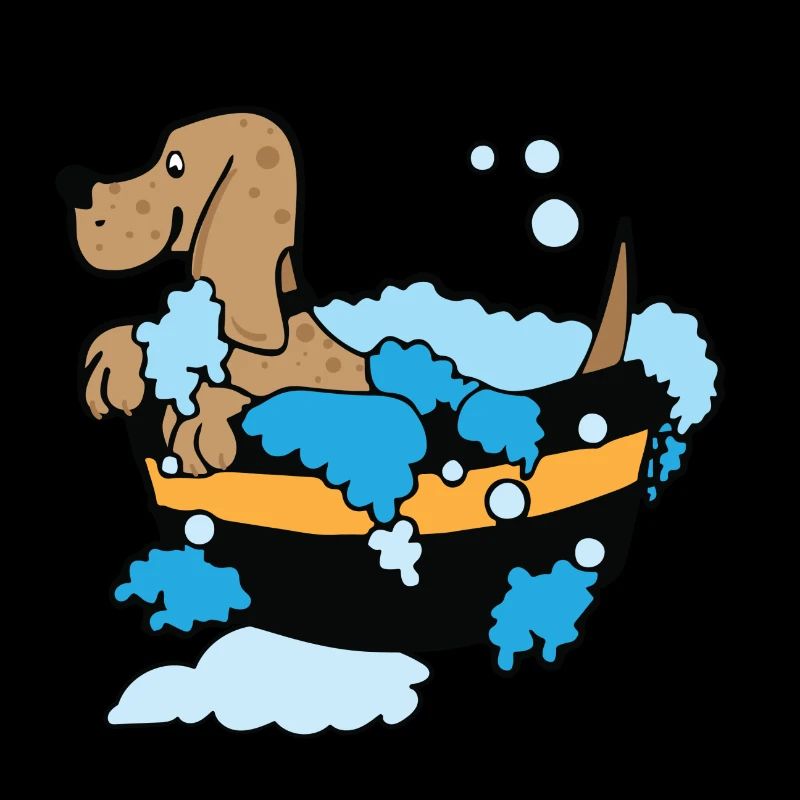 Süßer Hund in der Badewanne Geschenk Geschenkidee