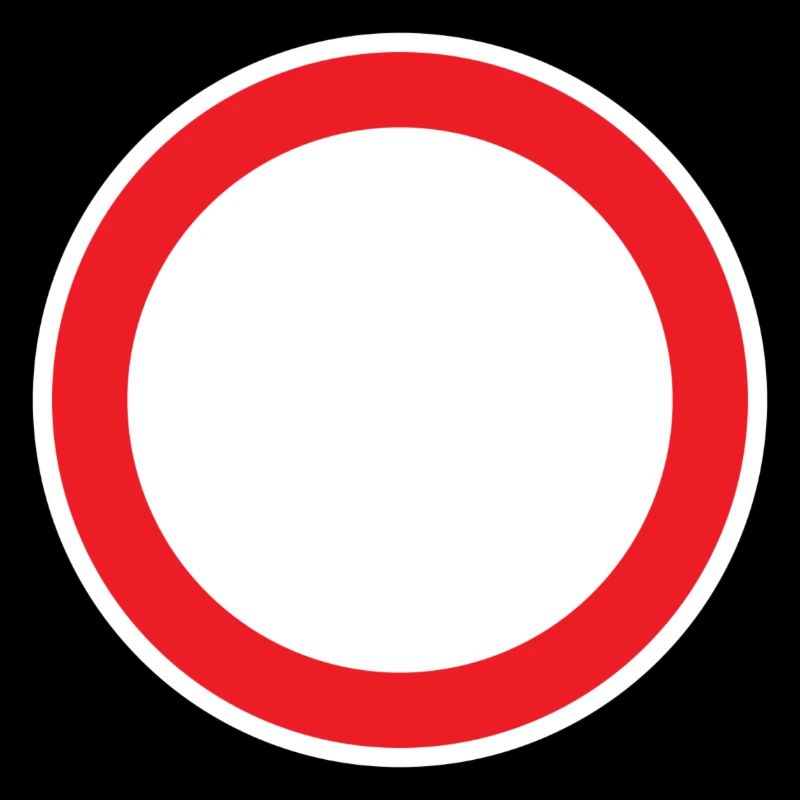 Panneau de signalisation de passage interdit