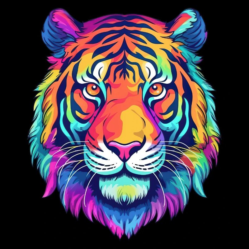 Vibrant Tiger Head