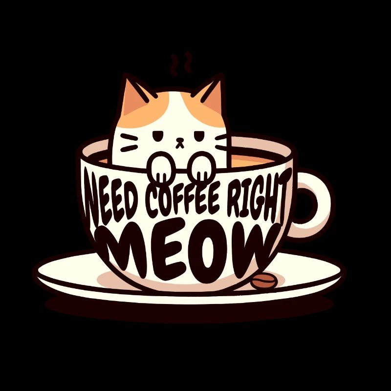 Purring coffee break: kitty in a cup, cat