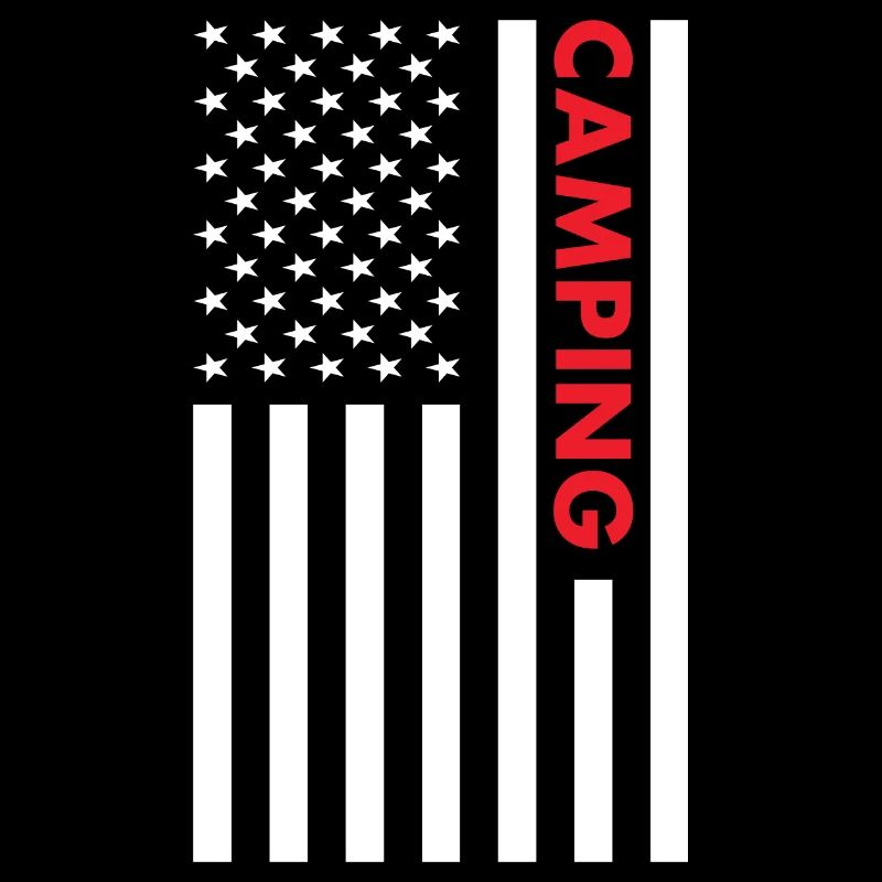 Camper Us Flag Camping