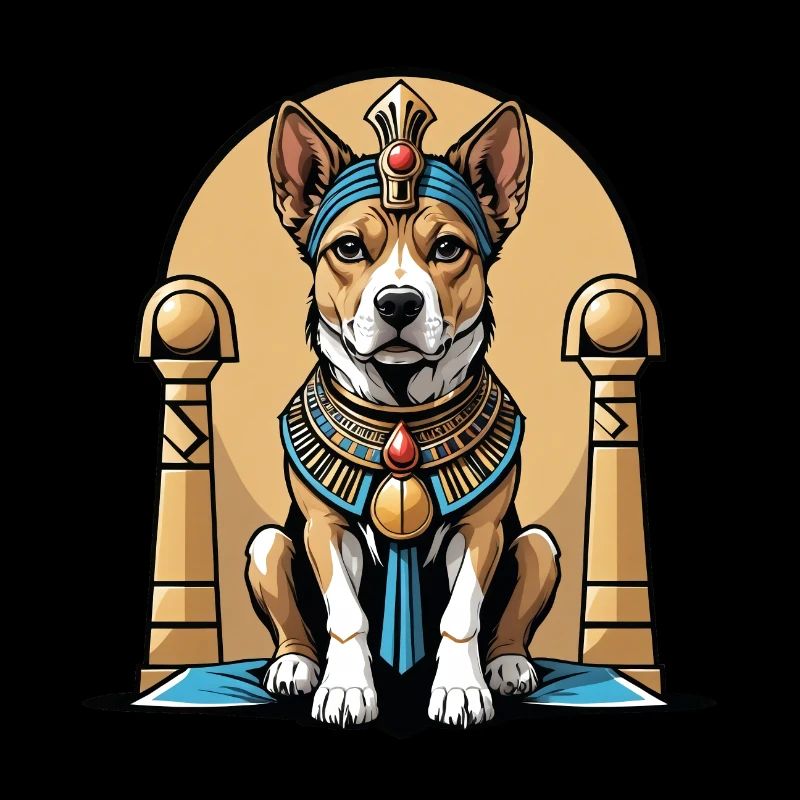 Chien Pharaon Chien Égypte Pyramide Cadeau
