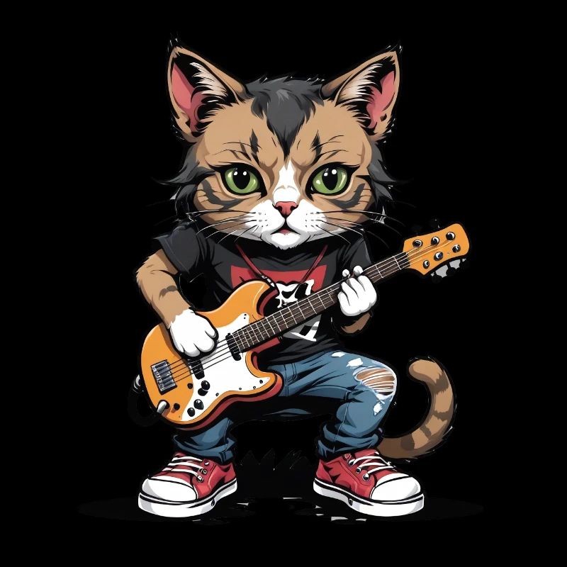 Cat Rocker Cat HardRock Gift