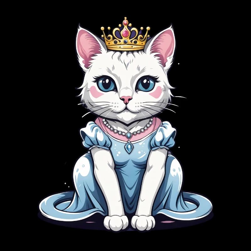 Cat Princess Queen Cat Elegant Gift
