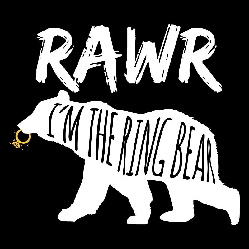 Rawr Ich bin der Ringbär Ringträger Hochzeitsgeschenk