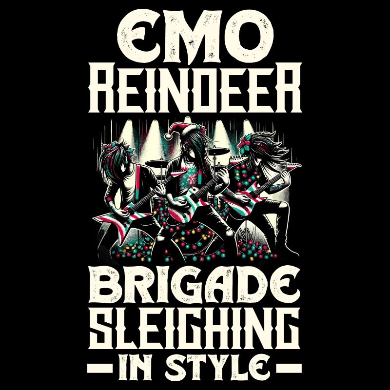 Emo Reindeer Brigade Sleighing in Style Emocore