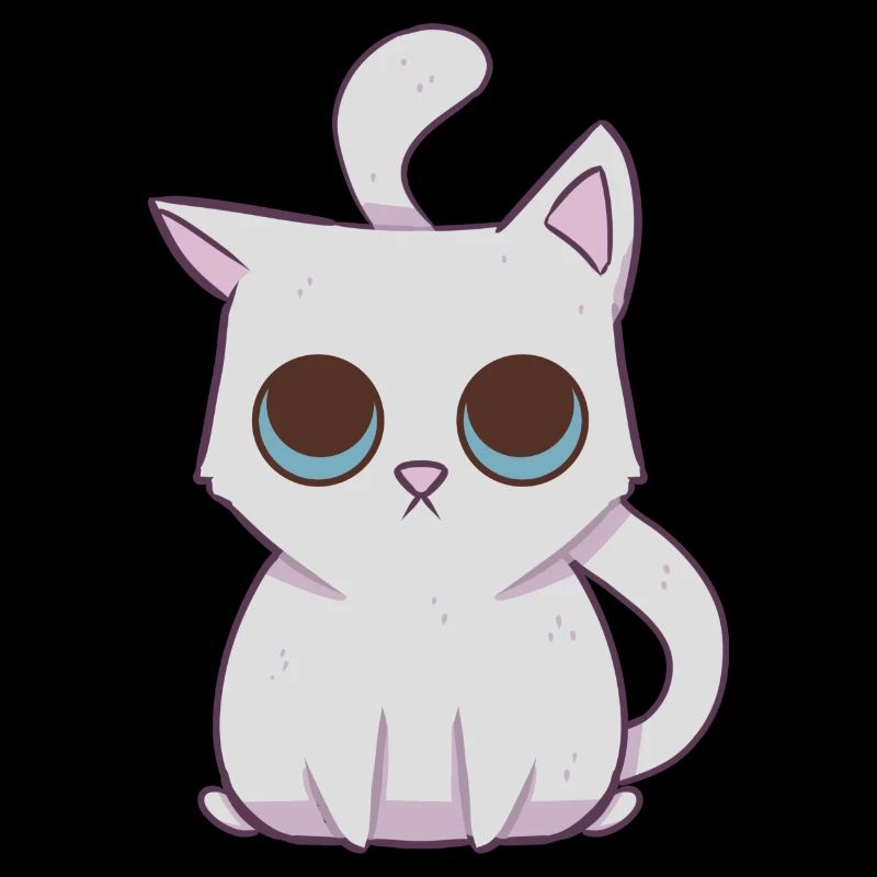 Chaton kawaii blanc