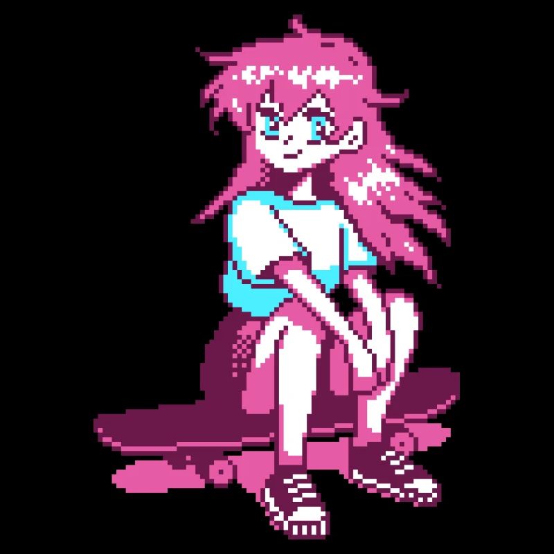 8bit sk8er grl