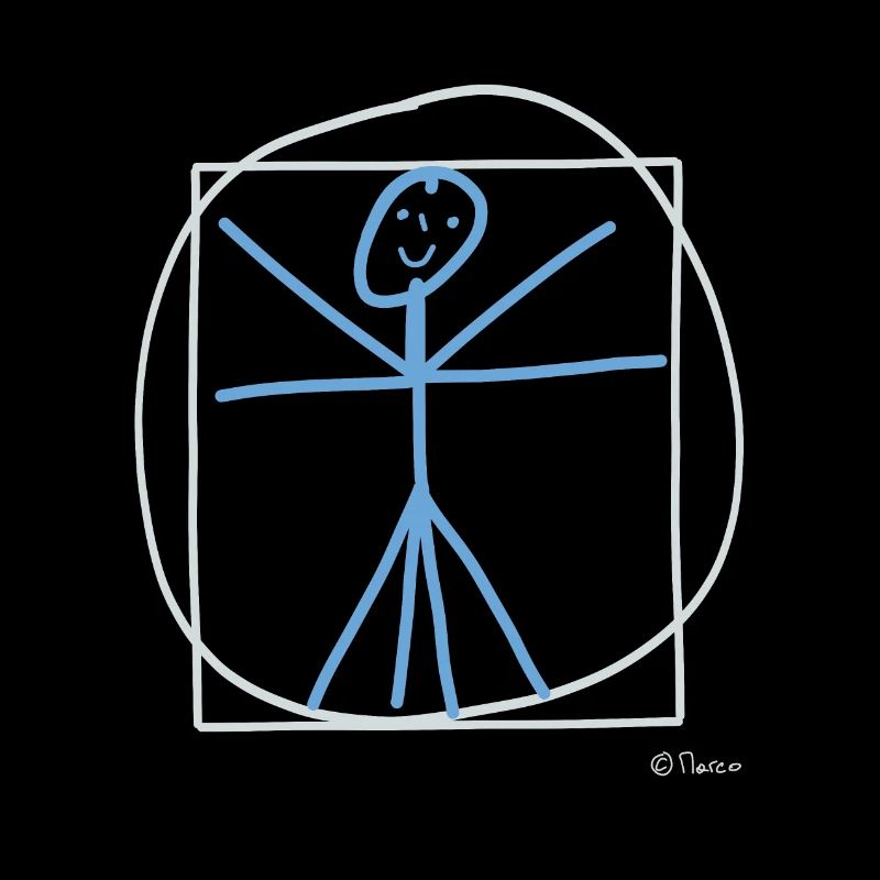 Da Vinci das Strichmännchen, Gemälde berühmt Bild