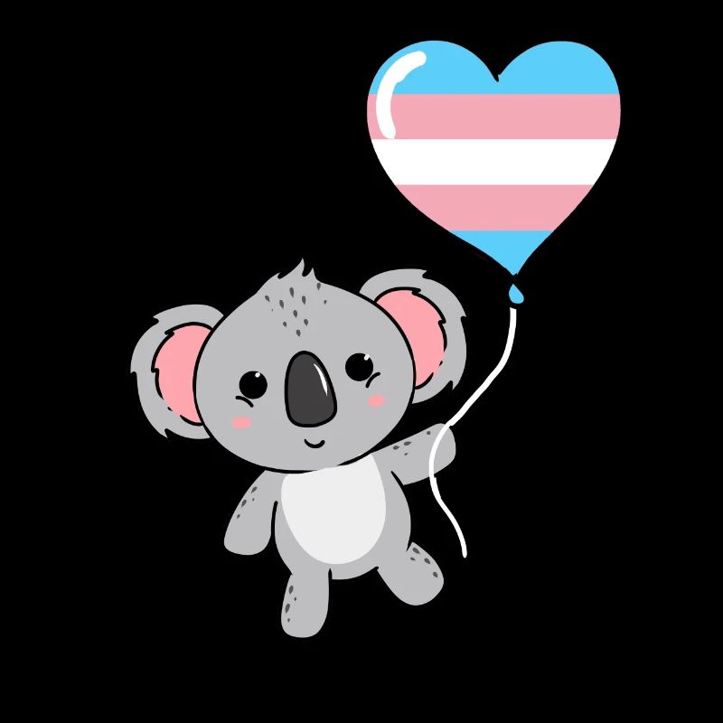 Koala Heart Balloon Trans Pride