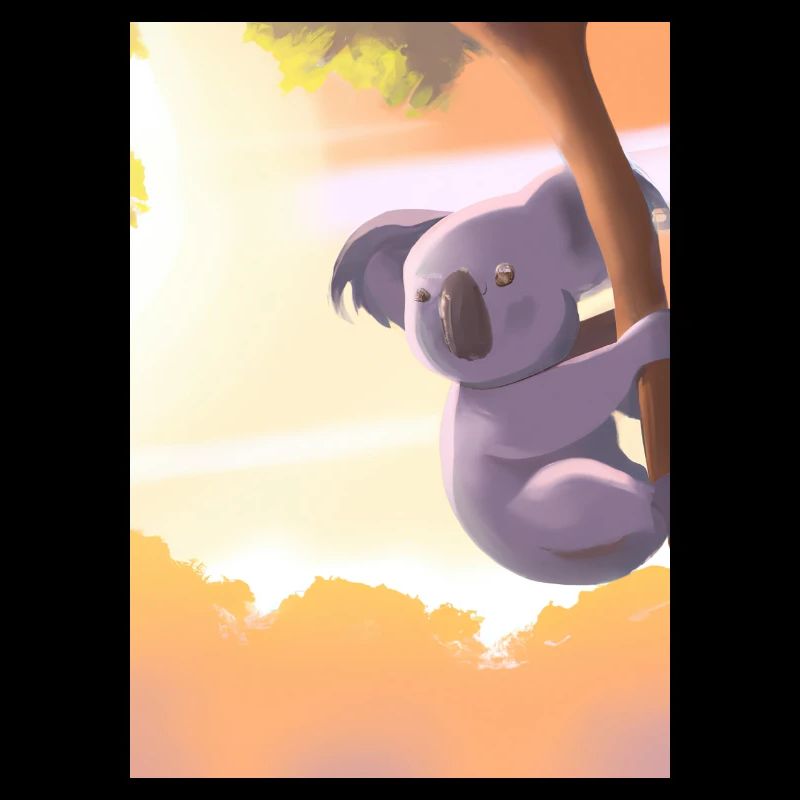 Ein Koala hängt an einem Baum