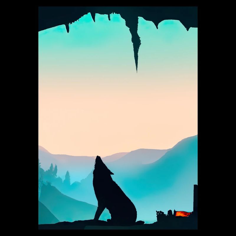 Wolf bei Nacht
