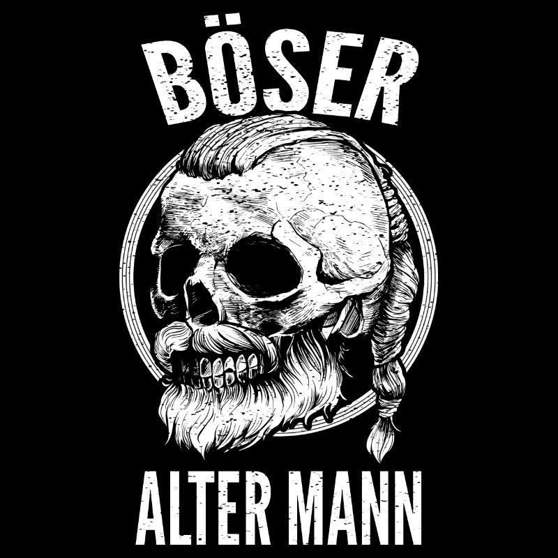 Böser Alter Mann Wikinger Schädel Geschenkidee