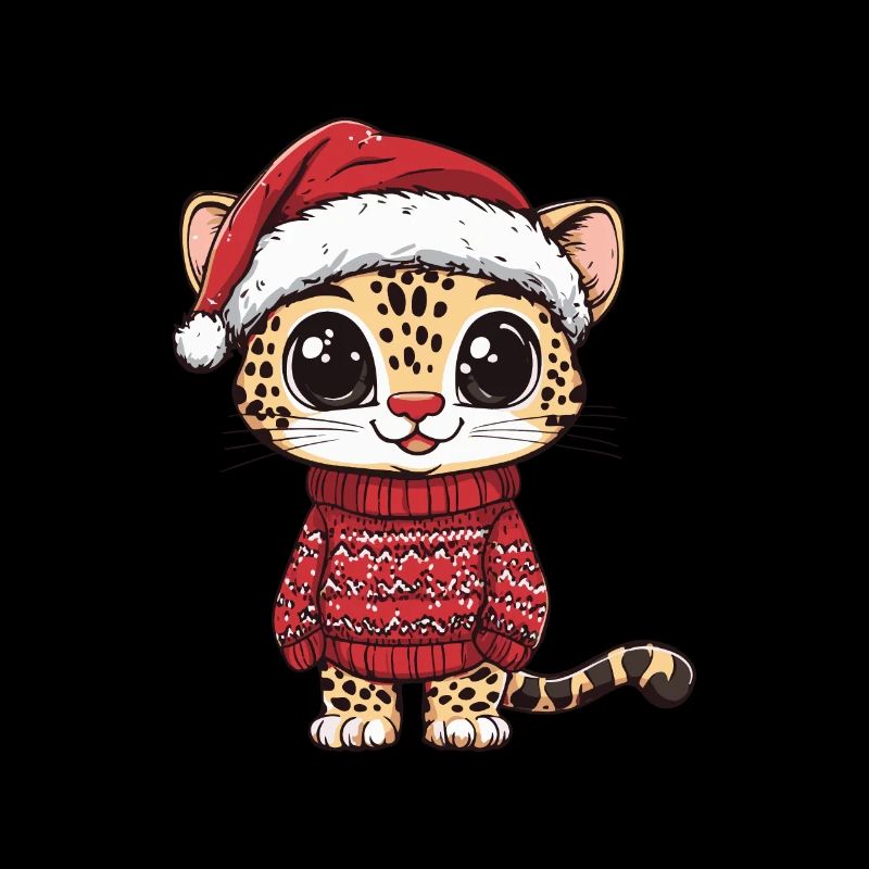 Bande dessinée de Noël léopard