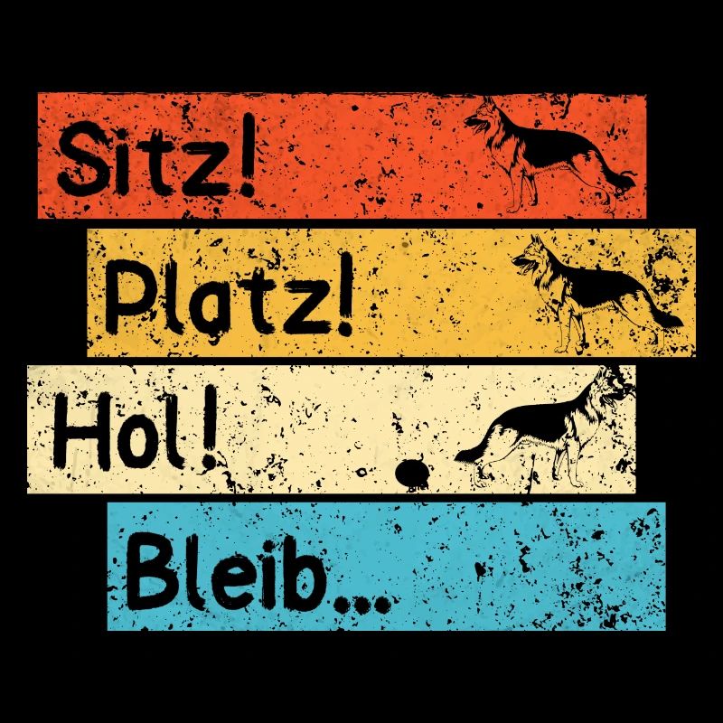 Sitz Platz Hol Bleib deutscher Schäferhund