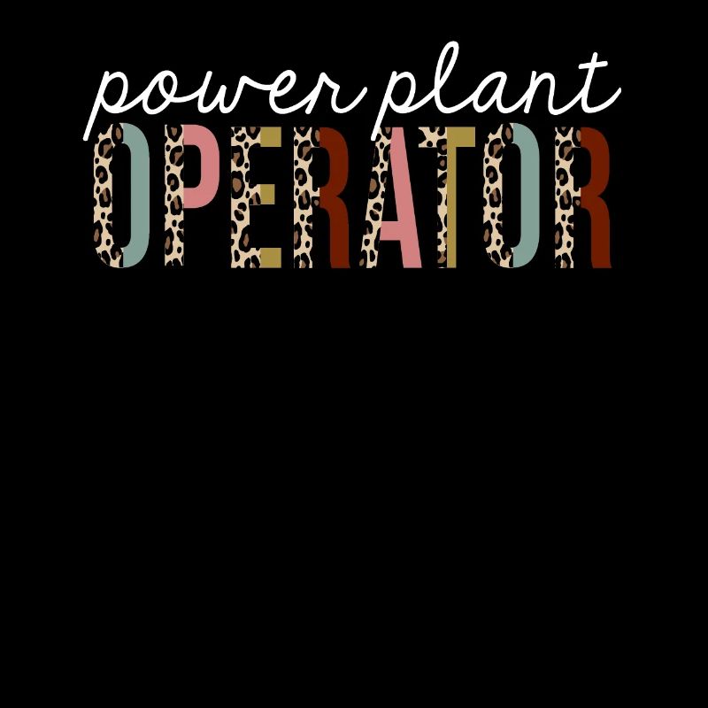 Power Plant Operator Leopard Print Funny Gift