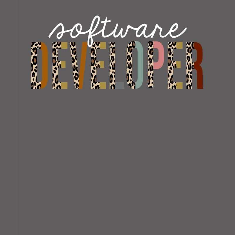 Software Developer Leopard Print Funny Gift