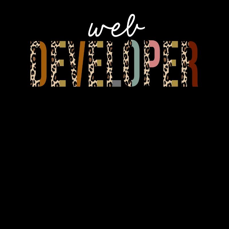 web developer Leopard Print Funny Gift