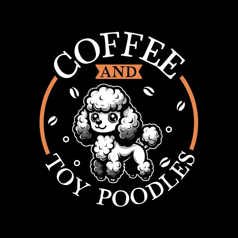 Café et caniche jouet
