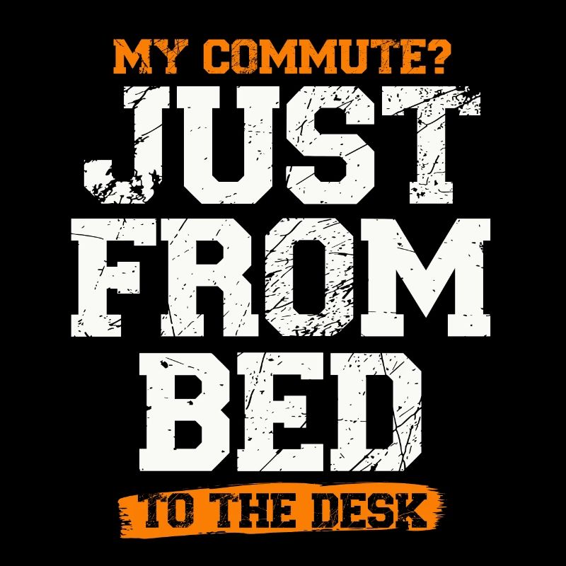 My way from bed to desk remote work fun