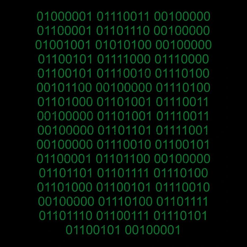 Binary Code Computer Scientist Nerd