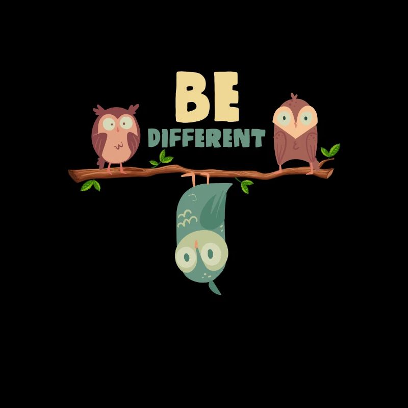 Be Different Eule Spruch Eulen Eulenliebhaber Fun