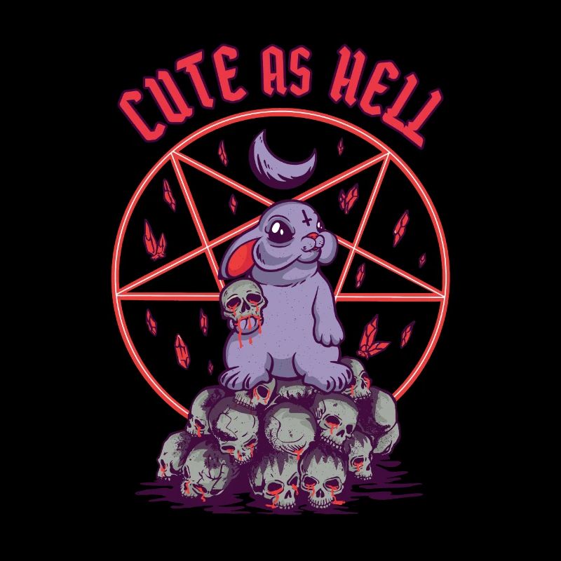 Cute as Hell pentagram goth grunge
