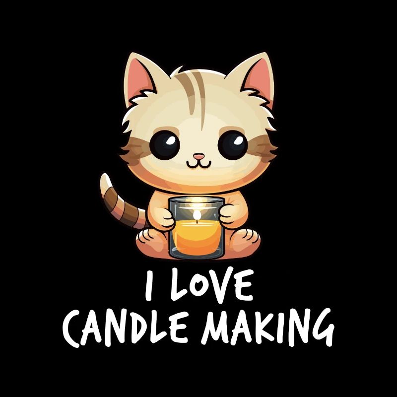 Chat mignon avec une bougie