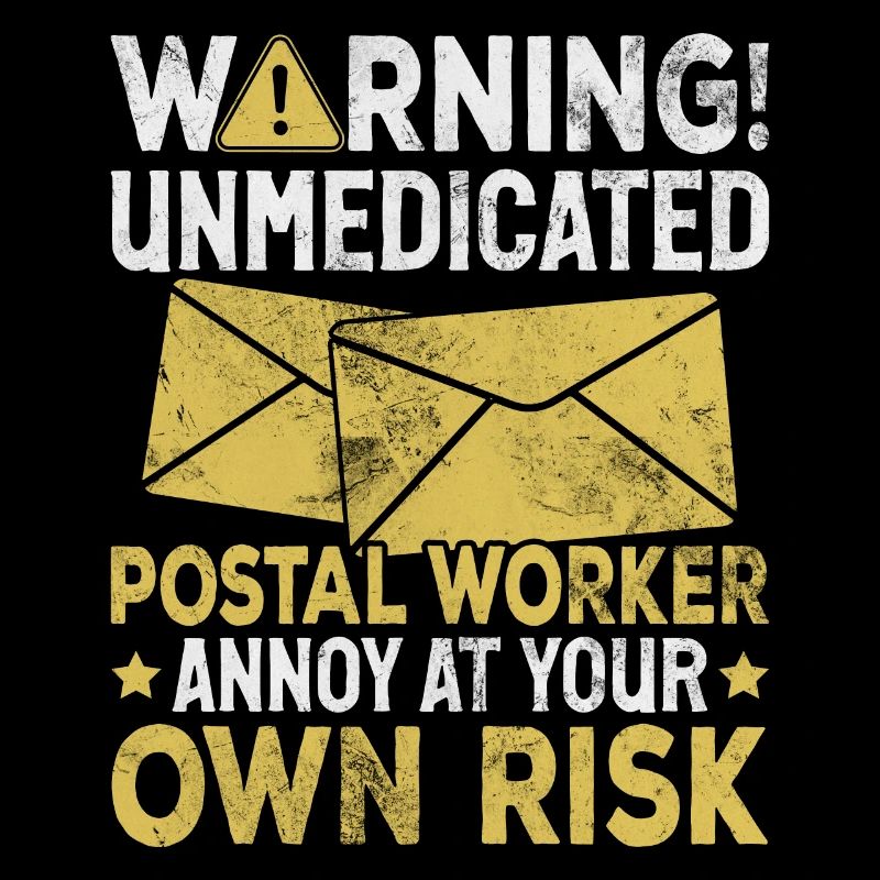 Lustiger Postangestellter Postbote Postbote Postbote Post