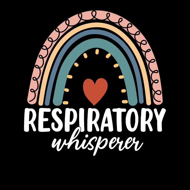Respiratory Whisperer Boho Rainbow Funny