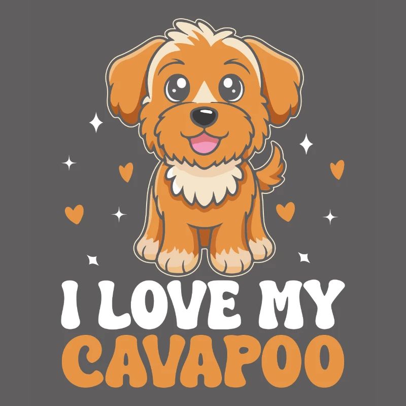 J’adore mon cavapoo cavadoodle drôle de troupeau d’animaux de compagnie