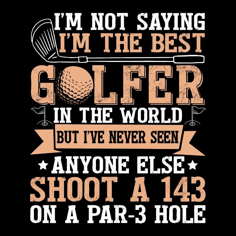 Funny Golf Player Golfing