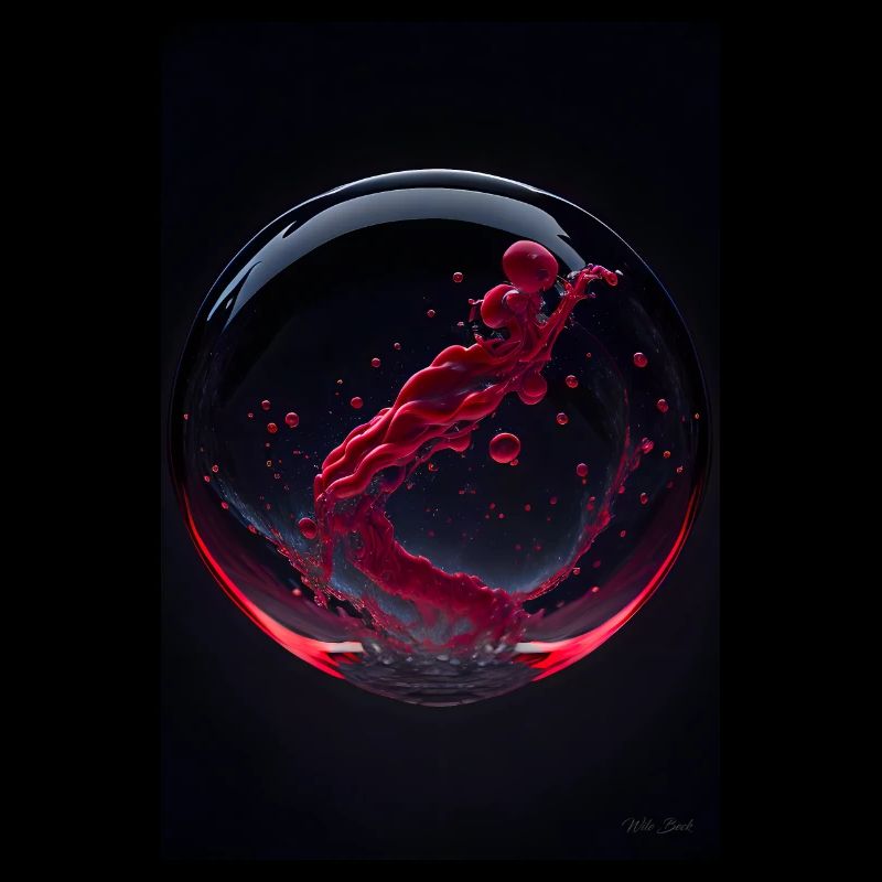 Nuages dans une bulle rouge 2