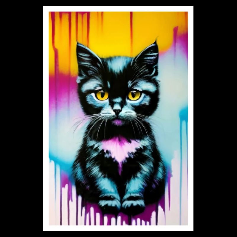 Chat mignon Pop Art Art moderne