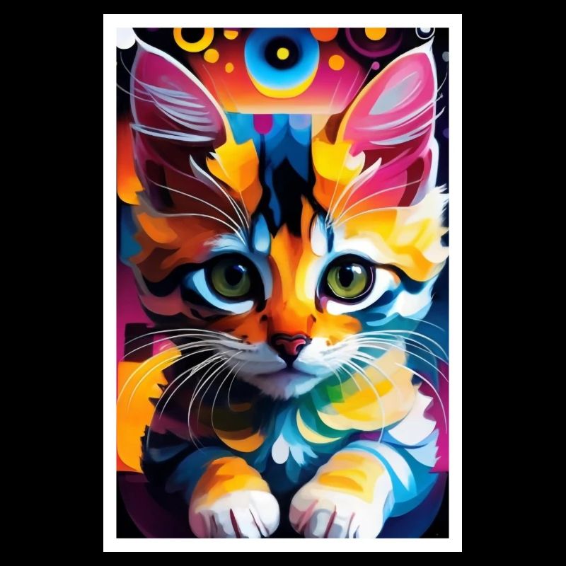 Chat mignon Pop Art Art moderne