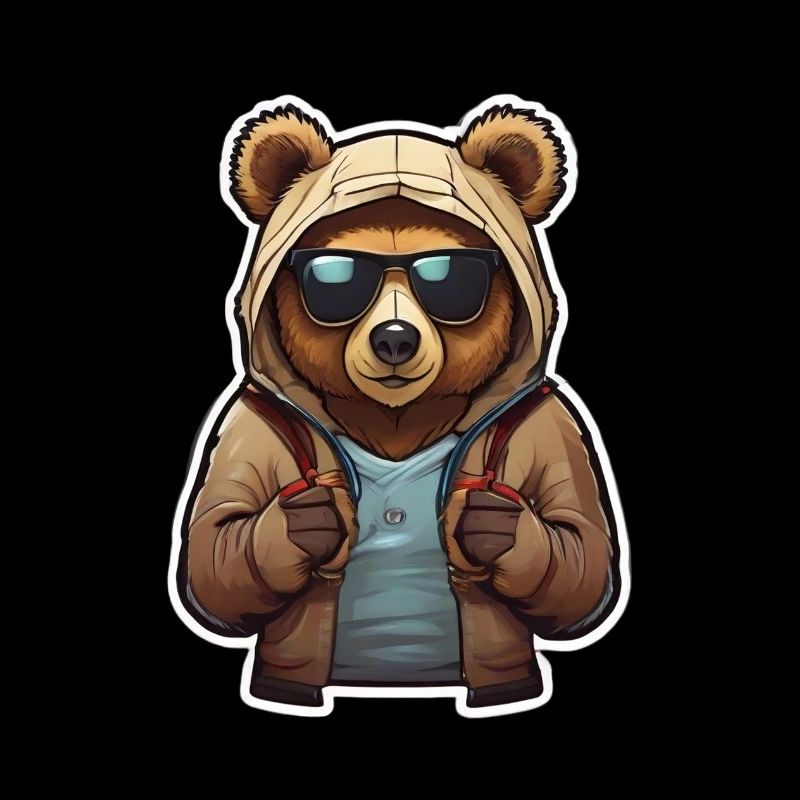 Cool bear with sunglasses