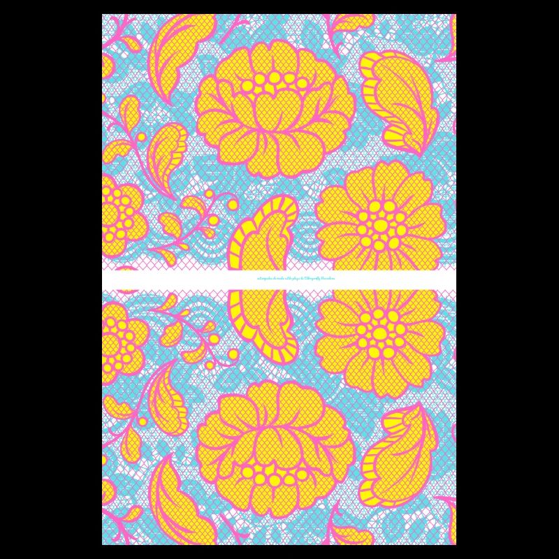Lady Blumen Design (mit orangefarbenen Blumen)