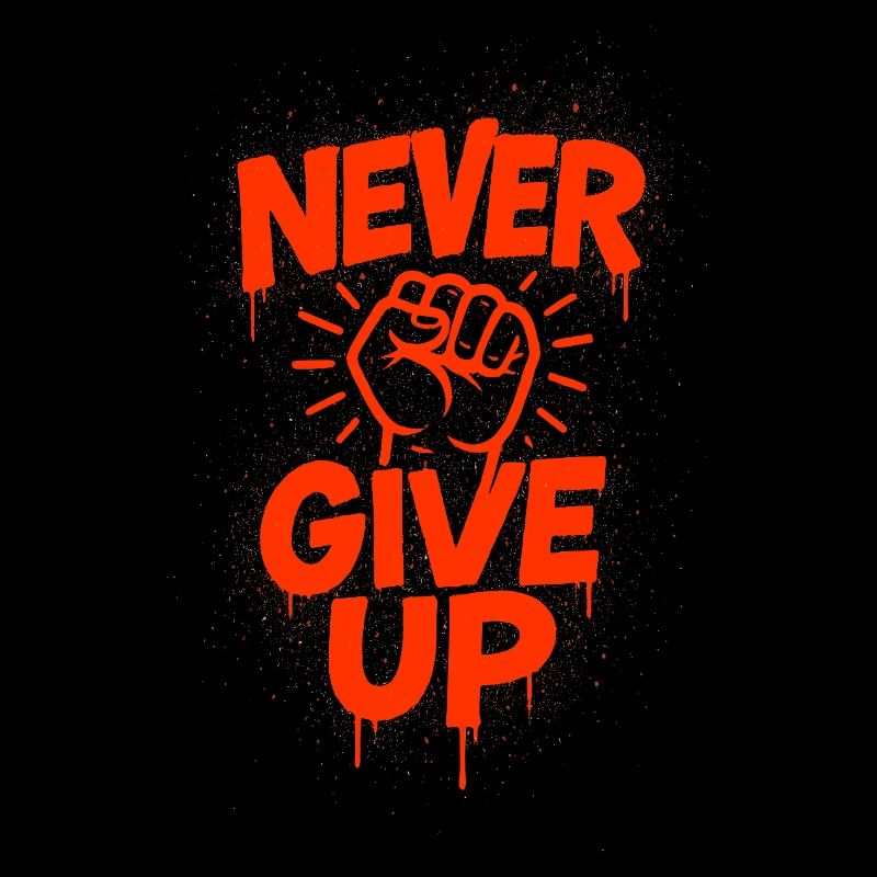 N’abandonnez jamais Devise Attitude Attitude Motivation