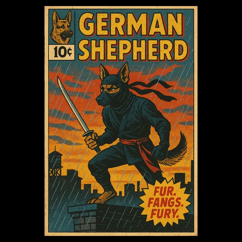 Couverture de bande dessinée Ninja German Shepherd