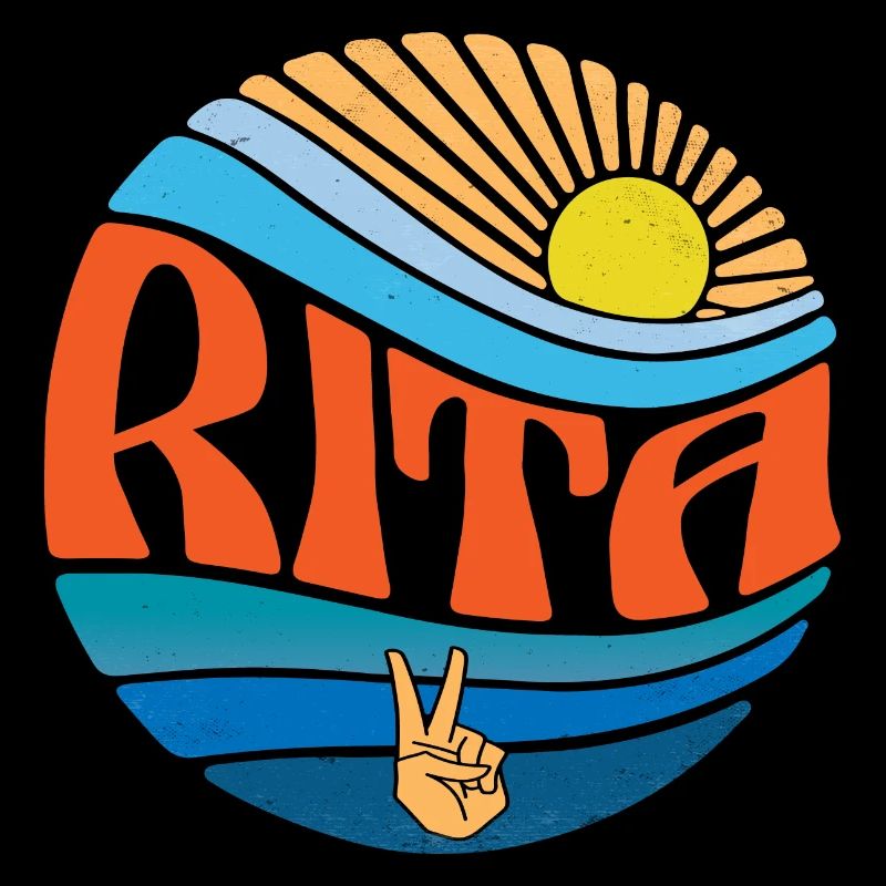 Rita Hemd Vintage Sunset Rita Groovy Krawatte Dye