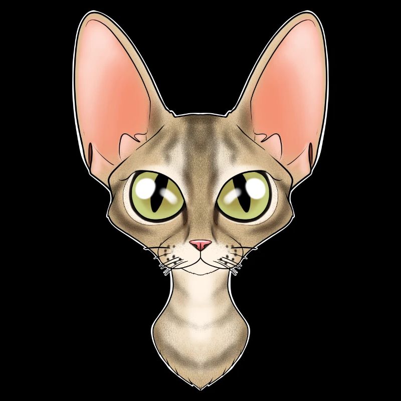 Cat Lover I Cat Face I Devon Rex Cat