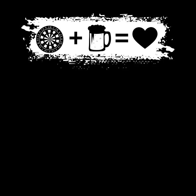 Grunge-Rechteck - Herz - Bier - Dartscheibe -