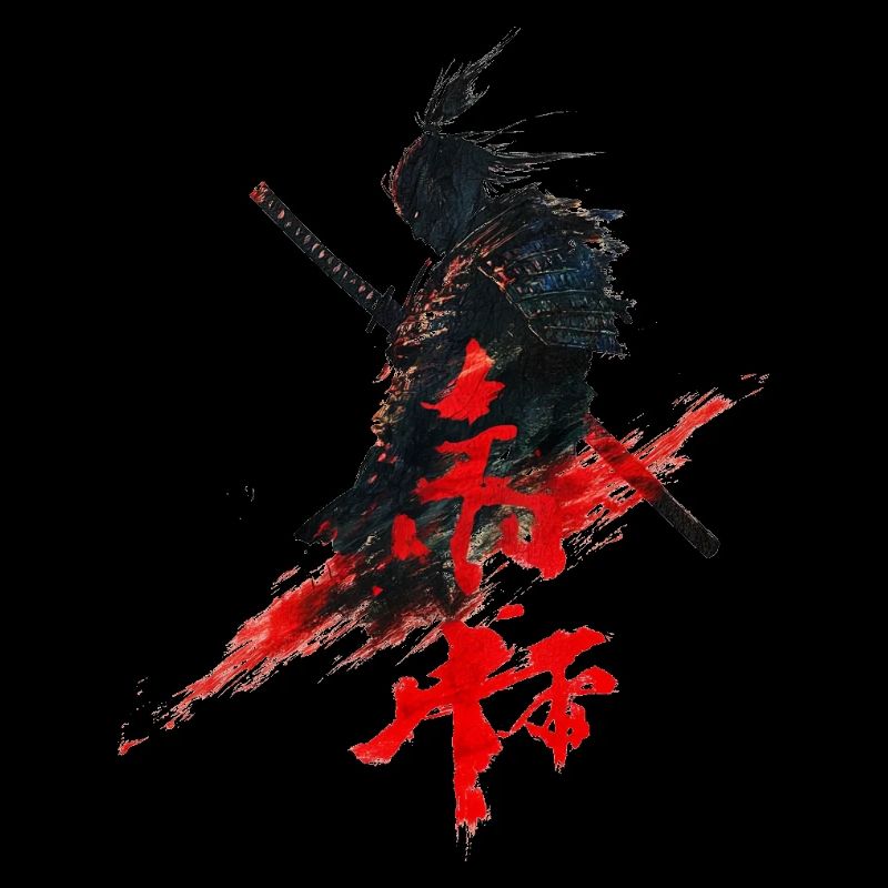 Samurai Japan Krieger Geschenk Asien Blutmond