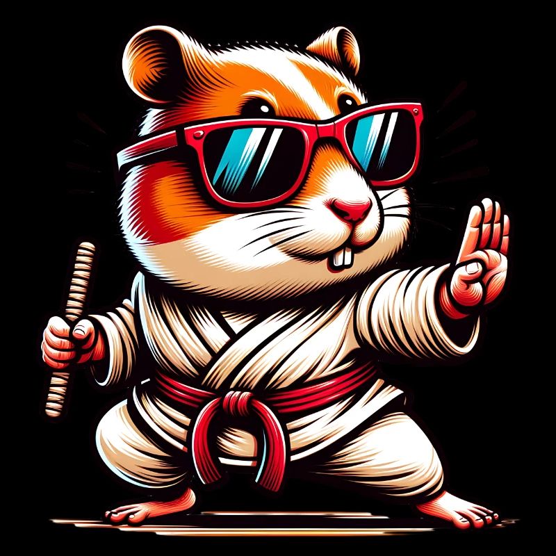 Cool Hamster Martial Arts Master