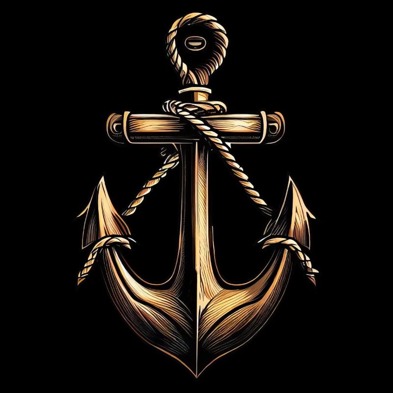 Bronze Anker Motorbootfahrer Segelbootfahrer