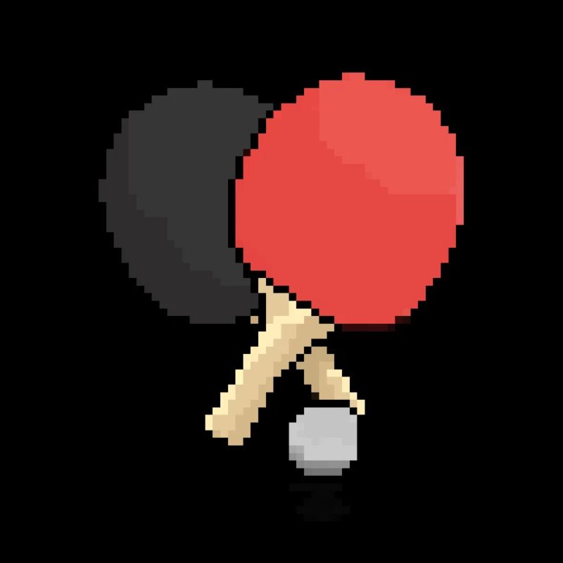 Table tennis trout pixelart