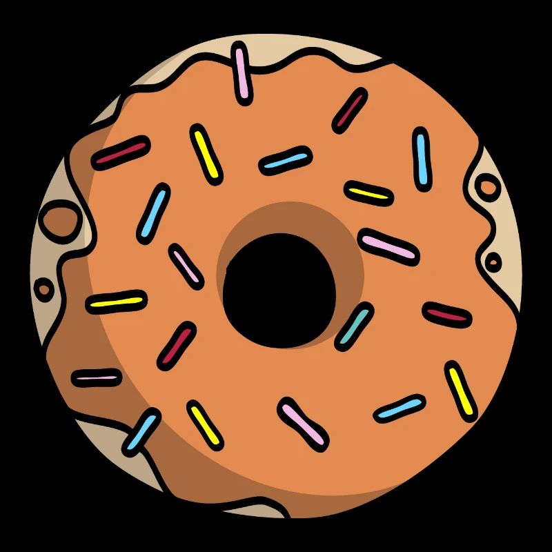 Oranger Donut Geschenkidee Partnerlook