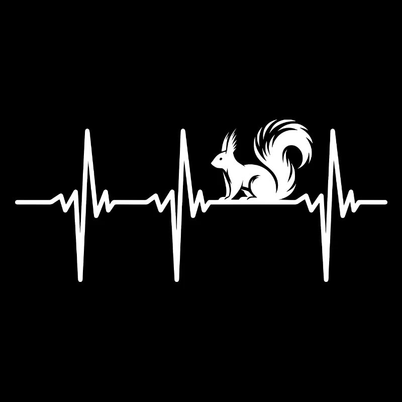 Heartbeat for cute squirrels