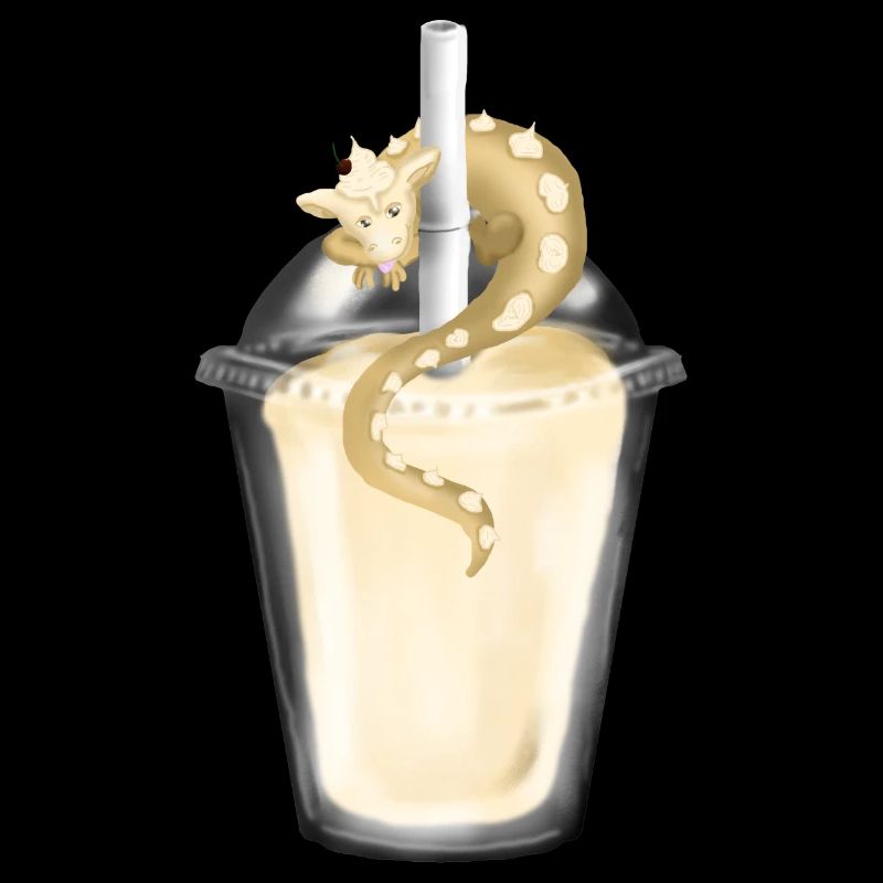 Milchshake mit Drache