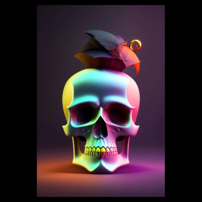 Halloween Rainbow Skull